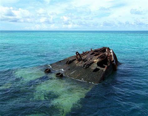 Sunken Battleship Battleship Underwater Water