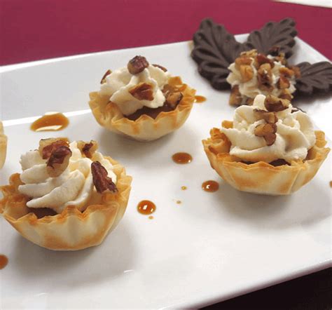Irresistible Mini Fillo Shell Desserts With Maple And Pecans