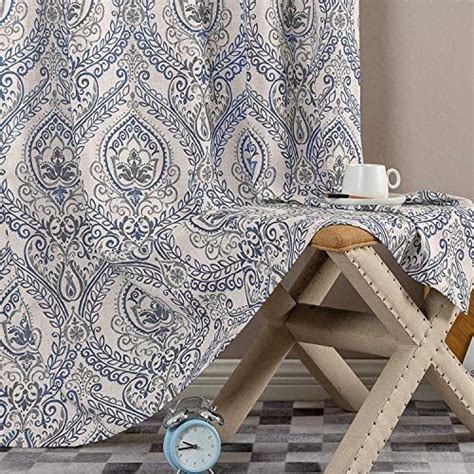 Accentuate the rooms in your home with curtains, which come in a variety of colors, styles, and lengths. Damask Printed Curtains for Bedroom Drapes Vintage Linen ...