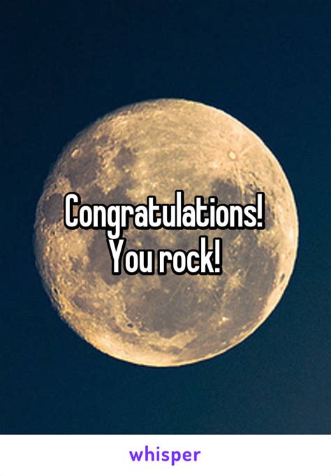 Congratulations You Rock