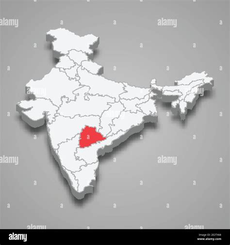India Map With Telangana