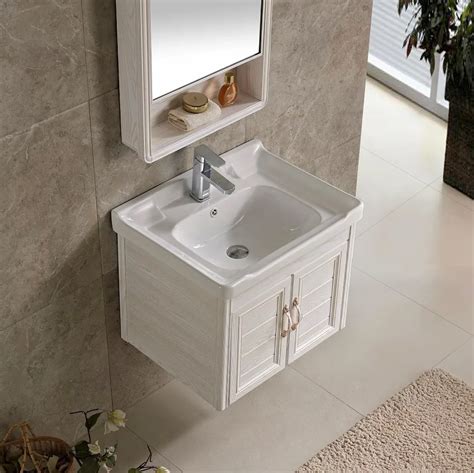 Factory White Integrated Under Mounted Bathroom Vanity Cabinet Basin