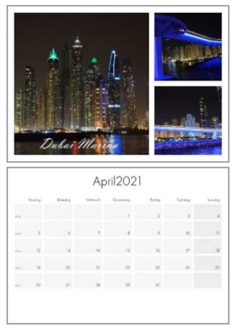Wall Calendar 20222021 Dubai 42 X 30 Cm Etsy