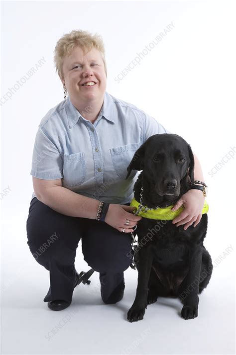 Blind Woman With Her Guide Dog Stock Image C0467241 Science