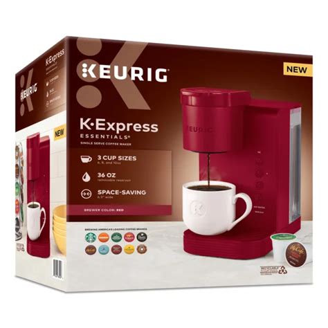 Keurig K Express Essentials Single Serve K Cup Pod Coffee Maker Red 79 00 Picclick