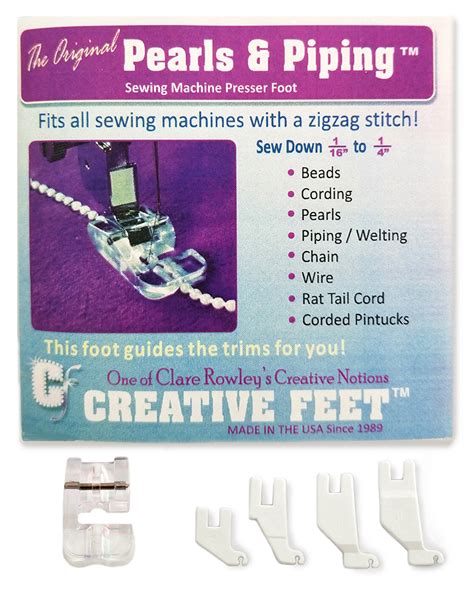 Creative Feet Pearls And Piping Foot Sewing Machine Feet