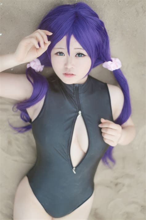 Sexy Cute SUKUMIZU Japanese Anime ZIP UP Open Chest Swimsuit Swim Wear Cos EBay