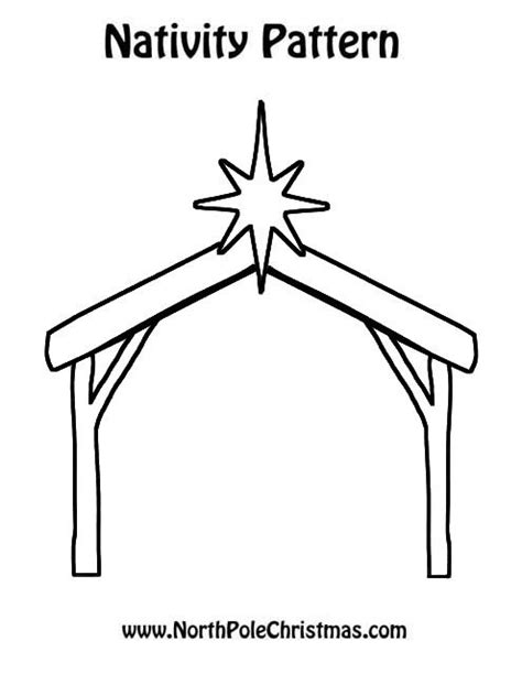 The Nativity Pattern For Christmas Is Shown In Black And White With A