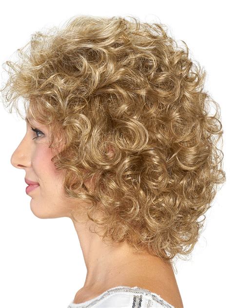 Classic Curly Cut Medium Synthetic Blonde Hair Wigs Best Wigs Online Sale