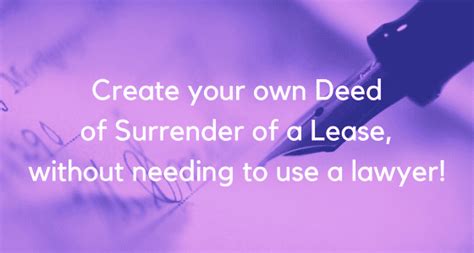 Deed Of Surrender Of A Lease Template Legalo Uk