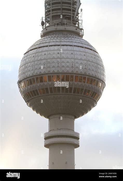The Famous Fernsehturm Television Broadcasting Tower At Alexanderplatz