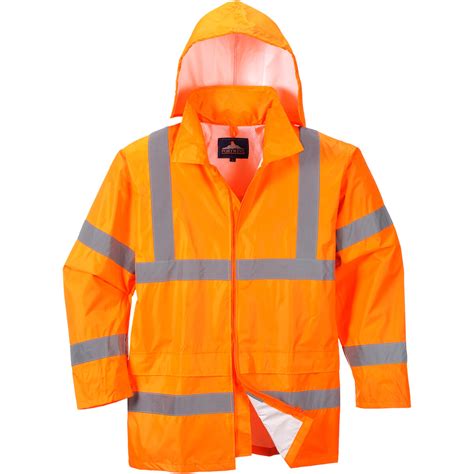 Portwest H440 Hi Vis Rain Jacket High Visibility Class 3 Orange From