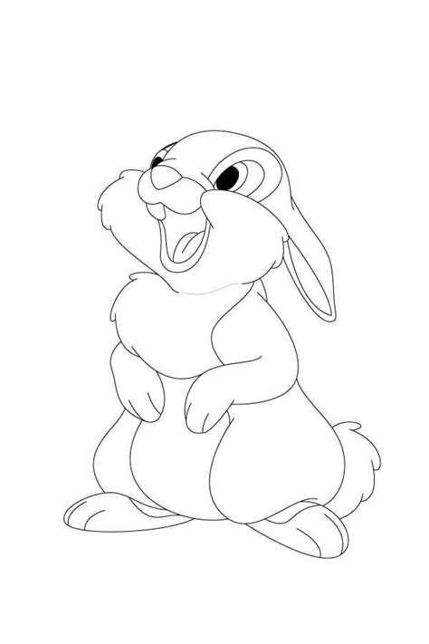 Disney Thumper Rabbit Coloring Page Free Printable Coloring Pages For