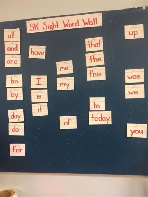 Sight Word Wall As Cunningham Explains In Classrooms That Work Having