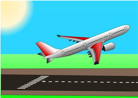 Illstration Vector Of Plane Or Airbus Taking Off Stock Vector Image