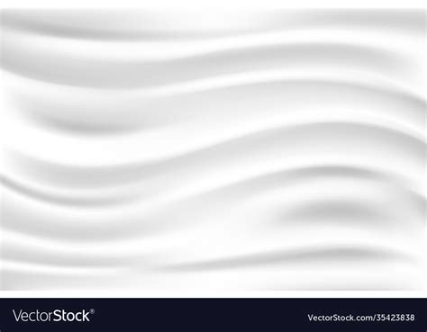 Clean White Cloth Wave Folds Fabric Texture Vector Image