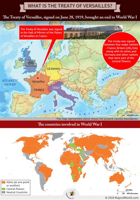 Infographic On Treaty Of Versailles Which Was Signed To