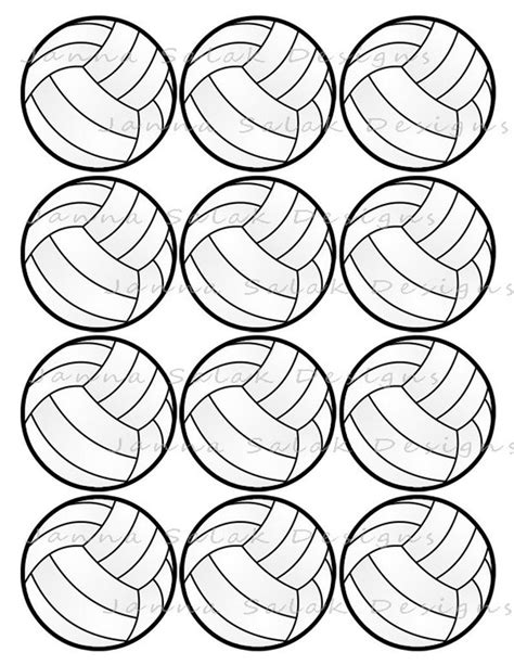 2 And 25 Volleyball Printable Cupcake Toppers Etsy Cupcake Toppers
