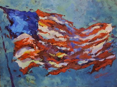 Abstract American Flag Painting At Explore