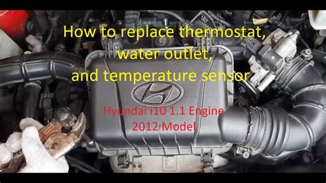 How To Replace Thermostat Water Outlet And Temperature Sensor Youtube