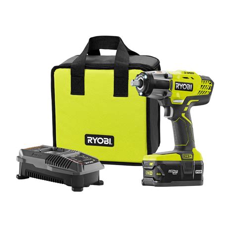 Ryobi P261 12 High Torque Impact Wrench W Charger 4ah Battery And