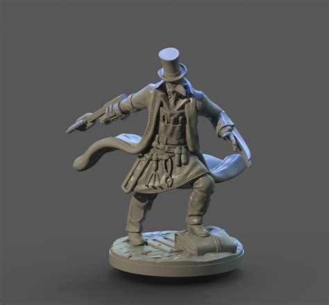 Jack The Ripper Primed 3D Printed Resin Model By Clay Etsy