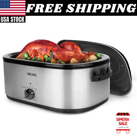 22 qt turkey roaster oven 26 lb bake extra l kitchen countertop electric cooker 21241007122 ebay