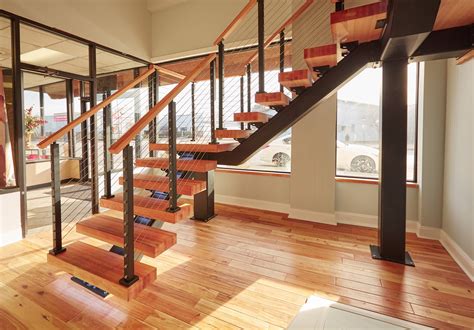 Staircase designs are as complex and versatile as any other architectural elements. Floating Stairs Design: Straight, 90° Turn, Switchback, Custom - Viewrail