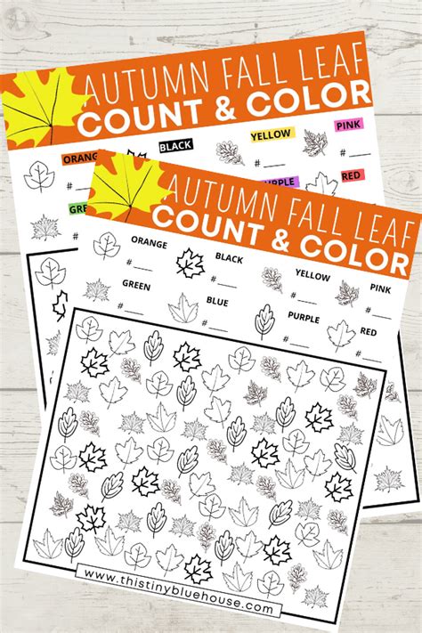 Free Fall Leaf I Spy Printable Count And Color Activity For Kids 2