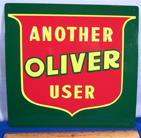 Oliver Tractor Tin Sign Barn Sign With Shield Logo