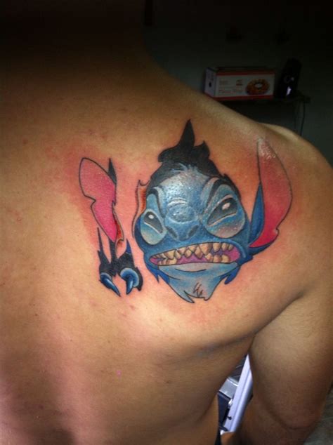I Love This Tattoo Even Though Stitch Is Not That Scary At All This