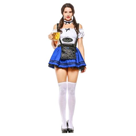 Maid Fancy Dress Cosplay German Beer Girl Costume Sexy Halloween