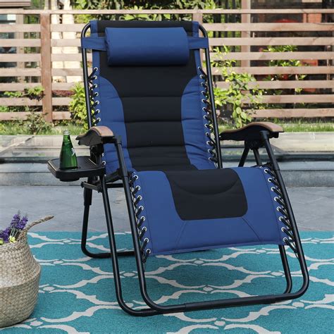 Patio lawn garden phi villa zero gravity chair padded. MF Studio Oversize XL Padded Zero Gravity Lounge Chair ...