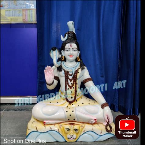 multicolor marble god shiva statue for temple and house at rs 8000 in jaipur