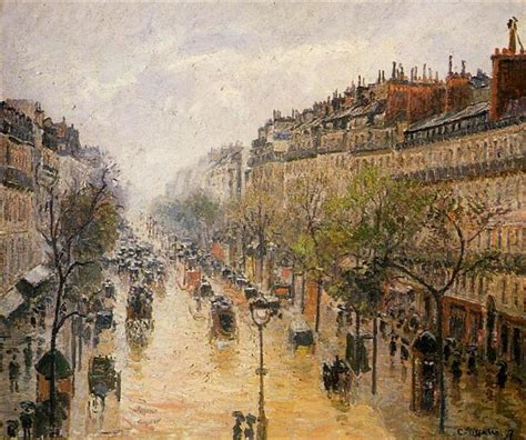 Boulevard Montmartre Spring Rain 1897 Camille Pissarro