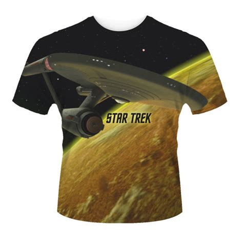 Star Trek Mens T Shirt Enterprise Black Merchandise Zavvi