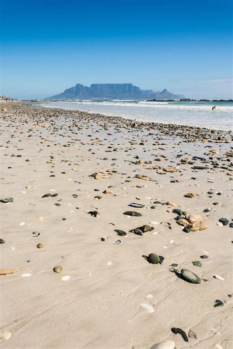 View Of Table Mountain From Blouberg Beach In Cape Town Editorial Photo