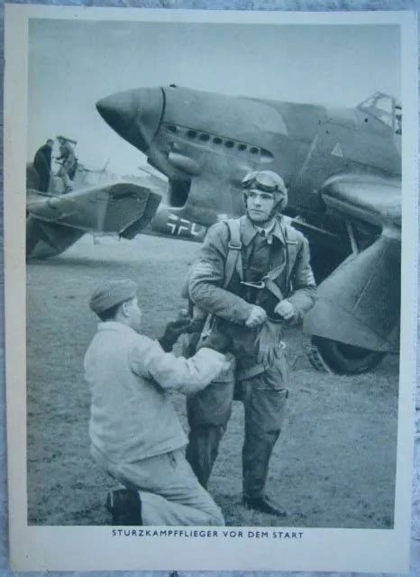 Stuka Ju87 Pilot Postcard Ww2 German Luftwaffe Photo German Postcard Luftwaffe £1030 Picclick Uk