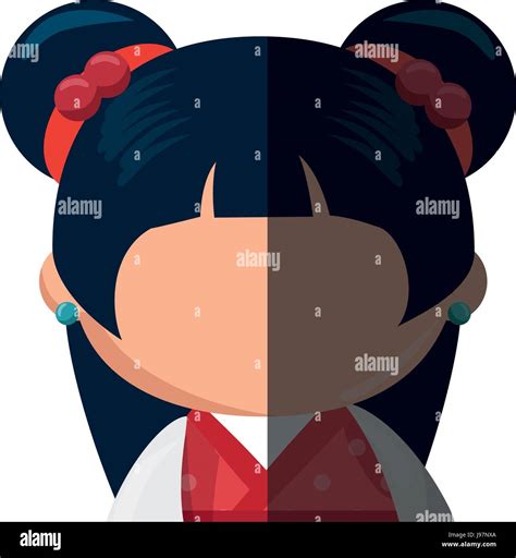 cute japanese girl cartoon stock vector image and art alamy