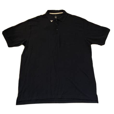 Edwards Garment Mens Three Button Short Sleeve Polo Shirt No Curl