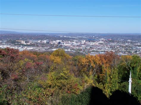 View Of Downtown Chattanooga From Missionary Ridge Downtown