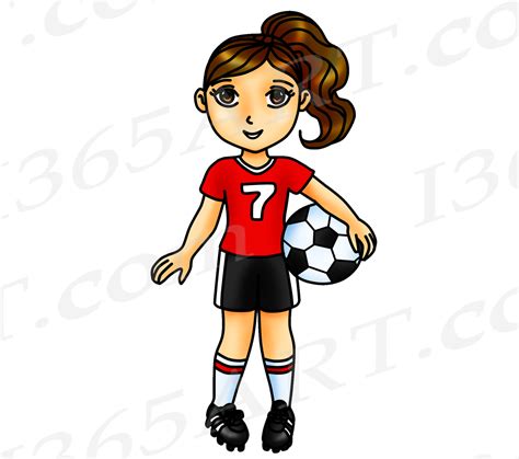 Red Soccer Girl Clipart Sports Clip Art World Cup