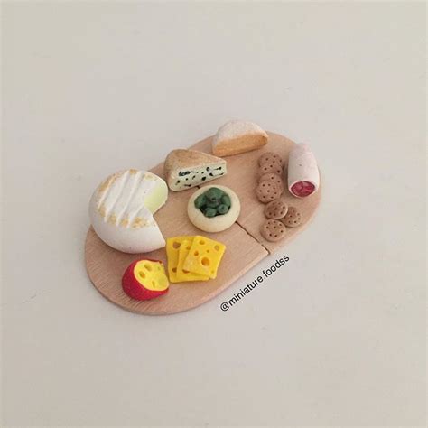 Polymer Clay Mini Foods On Instagram Cheese Board🧀 Using