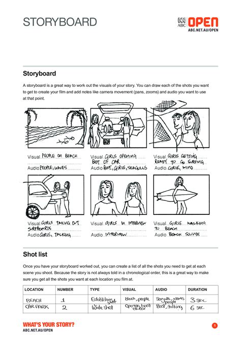 Kostenloses Sample Storyboard Template For Film And Video