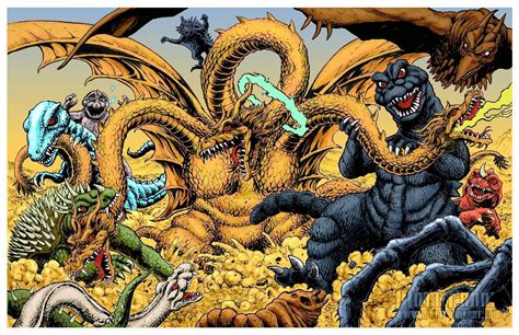Destroy All Monsters By Matt Frank Colorized By Jes86deviantart R