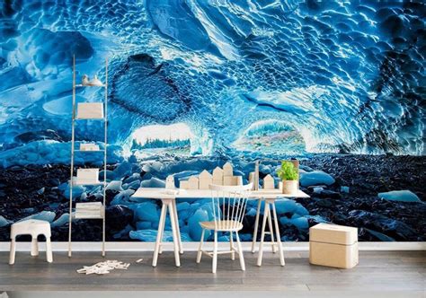 Custom 3d Luxury Mural Wallpapereuropean Modern Ice Cave