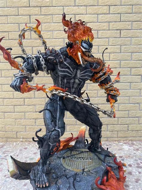 In Stock Marvel Private Custom Venom Ghost Rider 14 Scale Polystone Statue
