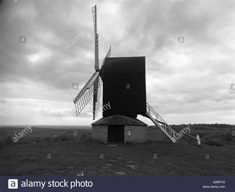 Black And White Windmill Stock Photo Alamy