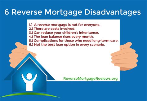 In addition, you can sell the promissory note for the loan to an investor for a lump sum payment. 6 Reverse Mortgage Disadvantages & How to Avoid Them | ReverseMortgageReviews.org