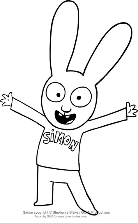 Simon Rabbit Coloring Pages Simple Free Rabbit Coloring Page To